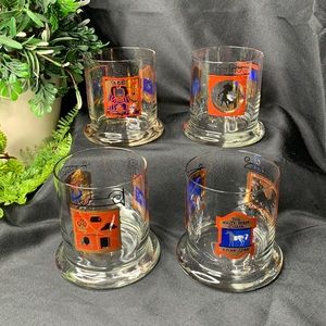 4 Vintage “The White Horse Cellar” rocks/ double old fashioned whiskey glasses